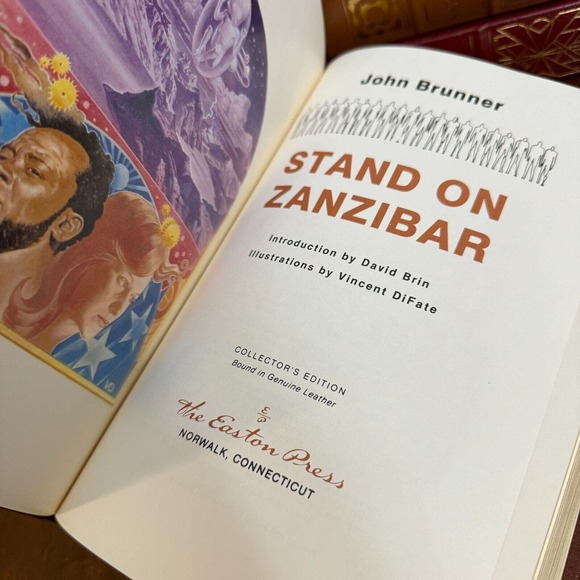 Stand on Zanzibar by John Brunner Easton Press Leather Collectors Edition EUC - Picture 7 of 8